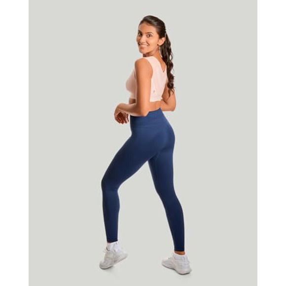 NWT Tommie Copper Womens Compression Leggings Seamless Knee Support Navy Size XL - Picture 2 of 9